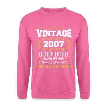vintage 2007 | Toutes Les Pièces D'origine - Sweat-shirt Unisexe - rose - Devant