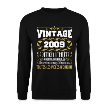 vintage 2009 | Toutes Les Pièces D'origine - Sweat-shirt Unisexe - noir - Devant - Alina (178cm) & Michal (187cm)