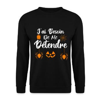 J’ai besoin de me détendre - Sweat-shirt Unisexe - noir - Devant - Alina (178cm) & Michal (187cm)