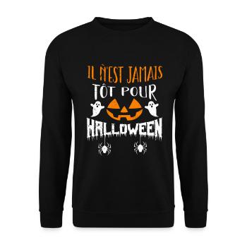 15 - Sweat-shirt Unisexe - noir - Devant - Alina (178cm) & Michal (187cm)
