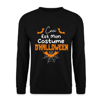 Ceci Est Mon costume d’halloween - Sweat-shirt Unisexe - noir - Devant - Alina (178cm) & Michal (187cm)