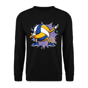 Kids Dabbing Volleyball Player Beach Volleyball - Unisex Sweatshirt - black - Front - Alina (178cm) & Michal (187cm)