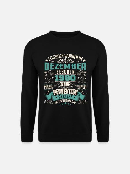 Legenden werden geboren im Dezember 1980 - Sweat-shirt Unisexe - noir