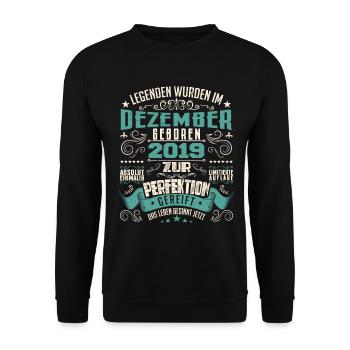 Legenden werden geboren im Dezember 2019 - Sweat-shirt Unisexe - noir - Devant - Alina (178cm) & Michal (187cm)