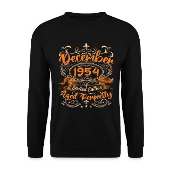 December 1954 | Limited Edition - Sweat-shirt Unisexe - noir - Devant - Alina (178cm) & Michal (187cm)