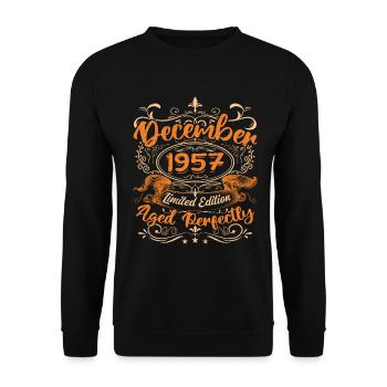 December 1957 | Limited Edition - Sweat-shirt Unisexe - noir - Devant - Alina (178cm) & Michal (187cm)