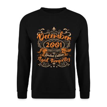 Dezember 2001 | Limitierte Auflage - Unisex Pullover - Schwarz - Vorne - Alina (178cm) & Michal (187cm)