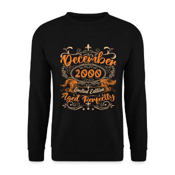 Dezember 2000 | Limitierte Auflage - Unisex Pullover - Schwarz - Vorne - Alina (178cm) & Michal (187cm)