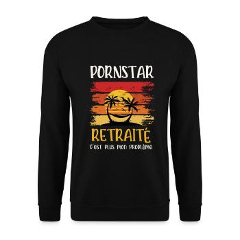pornstar retraité - Sweat-shirt Unisexe - noir - Devant - Alina (178cm) & Michal (187cm)