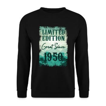 One of a kind since 1950 - Unisex Sweatshirt - black - Front - Alina (178cm) & Michal (187cm)