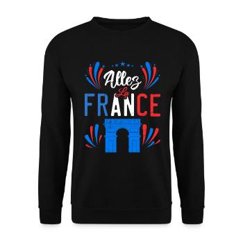 Allez La France - Sweat-shirt Unisexe - noir - Devant - Alina (178cm) & Michal (187cm)