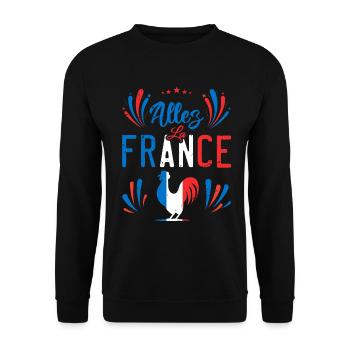 Allez La France | les champions - Sweat-shirt Unisexe - noir - Devant - Alina (178cm) & Michal (187cm)