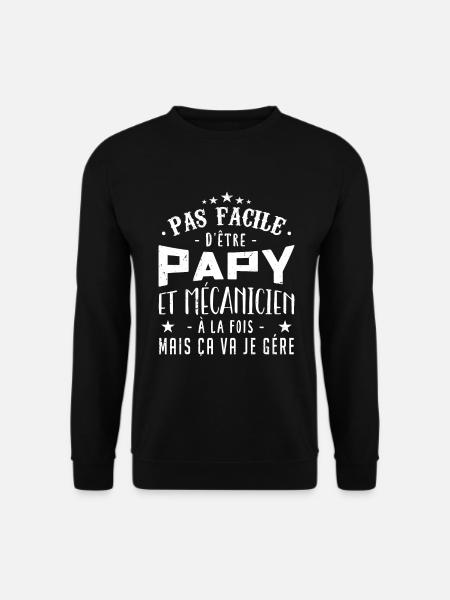 PAPY MÉCANICIEN - Sweat-shirt Unisexe - noir