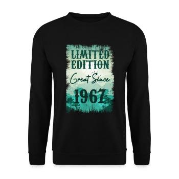 Einzigartig seit 1967 - Unisex Pullover - Schwarz - Vorne - Alina (178cm) & Michal (187cm)