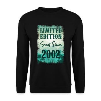 Einzigartig seit 2002 - Unisex Pullover - Schwarz - Vorne - Alina (178cm) & Michal (187cm)