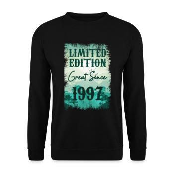 Einzigartig seit 1997 - Unisex Pullover - Schwarz - Vorne - Alina (178cm) & Michal (187cm)