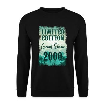 Einzigartig seit 2000 - Unisex Pullover - Schwarz - Vorne - Alina (178cm) & Michal (187cm)