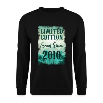 Einzigartig in seiner Art seit 2010 - Unisex Pullover - Schwarz - Vorne - Alina (178cm) & Michal (187cm)