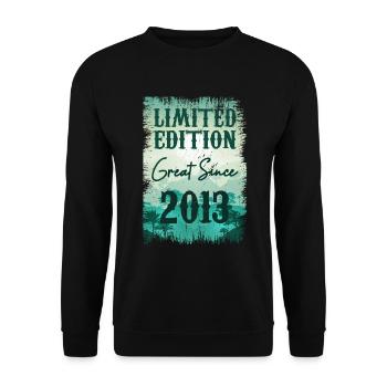 One of a kind since 2013 - Unisex Sweatshirt - black - Front - Alina (178cm) & Michal (187cm)