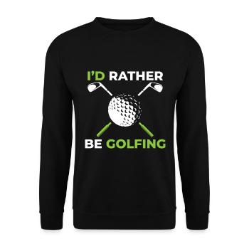 Golf golfeur club de golf balle de golf terrain de golf - Sweat-shirt Unisexe - noir - Devant - Alina (178cm) & Michal (187cm)