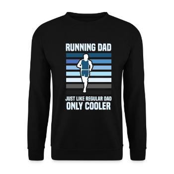 Joggen Jogger Rennen Wettrennen Marathon Laufen - Unisex Pullover - Schwarz - Vorne - Alina (178cm) & Michal (187cm)