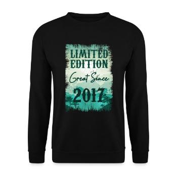 One of a kind since 2017 - Unisex Sweatshirt - black - Front - Alina (178cm) & Michal (187cm)