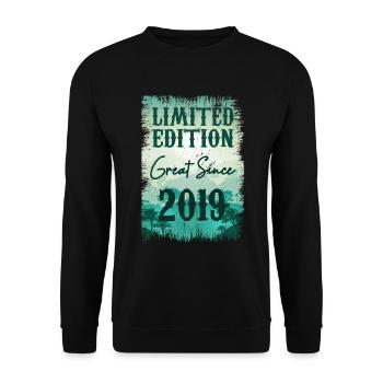 Unique En Son Genre Depuis 2019 - Sweat-shirt Unisexe - noir - Devant - Alina (178cm) & Michal (187cm)