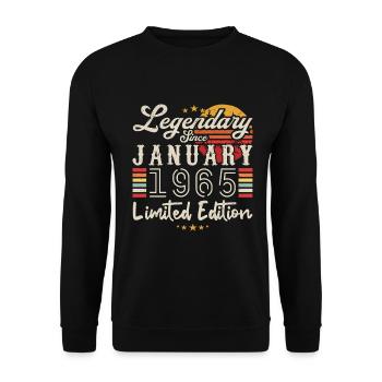 Legendary since January 1965 Limited Edition - Unisex Sweatshirt - black - Front - Alina (178cm) & Michal (187cm)
