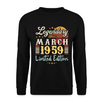 Legendary Since March 1959 - Limited Edition - Sweat-shirt Unisexe - noir - Devant - Alina (178cm) & Michal (187cm)