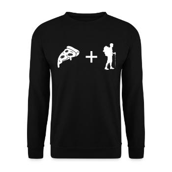 Pizza - Hiking - - Unisex Sweatshirt - black - Front - Alina (178cm) & Michal (187cm)