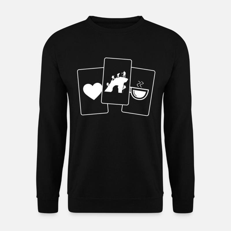 Heart - Coffee - Climbing - - Unisex Sweatshirt - black