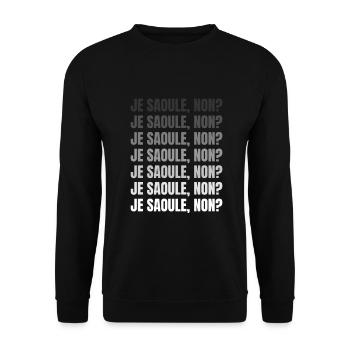 je saoule non - Sweat-shirt Unisexe - noir - Devant - Alina (178cm) & Michal (187cm)