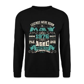 Legends were born in May 1976 | Limited Edition - Sweat-shirt Unisexe - noir - Devant - Alina (178cm) & Michal (187cm)