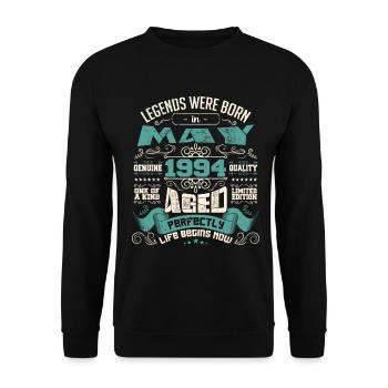 Legends were born in May 1994 | Limited Edition - Sweat-shirt Unisexe - noir - Devant - Alina (178cm) & Michal (187cm)