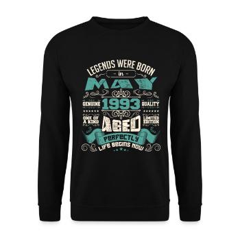 Legends were born in May 1993 | Limited Edition - Sweat-shirt Unisexe - noir - Devant - Alina (178cm) & Michal (187cm)