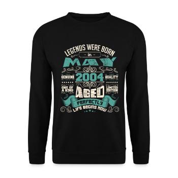 Legends were born in May 2004 | Limited Edition - Sweat-shirt Unisexe - noir - Devant - Alina (178cm) & Michal (187cm)