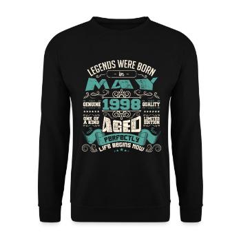 Legends were born in May 1998 | Limited Edition - Sweat-shirt Unisexe - noir - Devant - Alina (178cm) & Michal (187cm)
