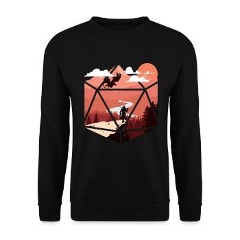 RPG-RPG-Tabletop-Rollenspiele Gamer-Rollenspiel - Unisex Pullover - Schwarz - Vorne - Alina (178cm) & Michal (187cm)