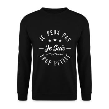 j'peux pas je suis trop petite - Sweat-shirt Unisexe - noir - Devant - Alina (178cm) & Michal (187cm)