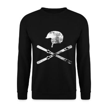 Skiing - (11) - Unisex Sweatshirt - black - Front - Alina (178cm) & Michal (187cm)