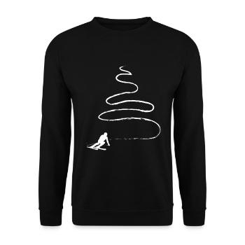 Ligne courbe - Ski - (6) - Sweat-shirt Unisexe - noir - Devant - Alina (178cm) & Michal (187cm)