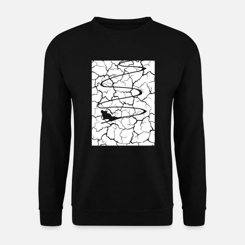 Curve Line - Skiing - (12) - Unisex Sweatshirt - black