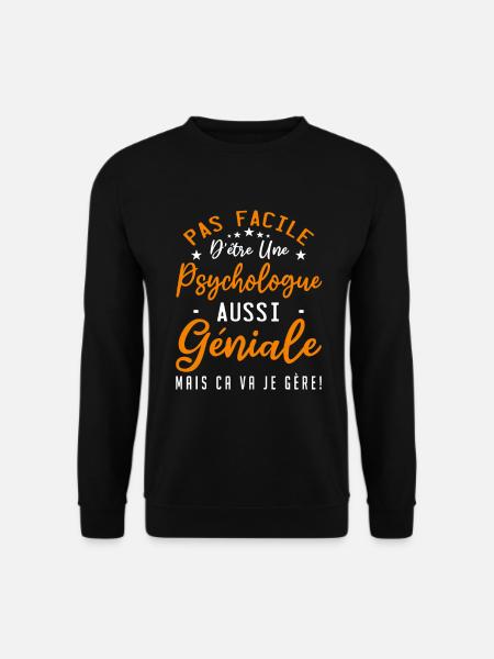 Psychologue - Sweat-shirt Unisexe - noir