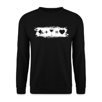 Grunge Rectangle - Heart - Wine - Snowboarding - - Unisex Sweatshirt - black - Front - Alina (178cm) & Michal (187cm)