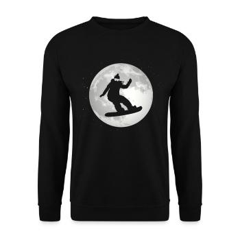 Full Moon - Female Snowboarding - - Unisex Sweatshirt - black - Front - Alina (178cm) & Michal (187cm)