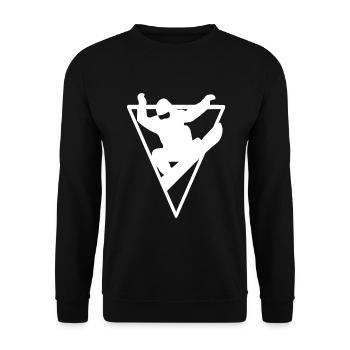 Triangle - Snowboarding - Snowboarding - Women - Unisex Sweatshirt - black - Front - Alina (178cm) & Michal (187cm)