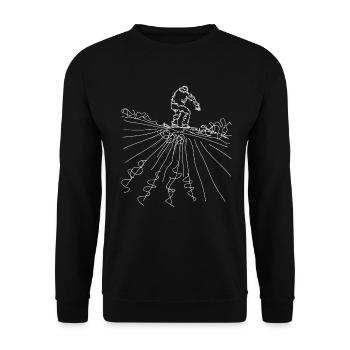 Snowboarding - (13) - Unisex Sweatshirt - black - Front - Alina (178cm) & Michal (187cm)