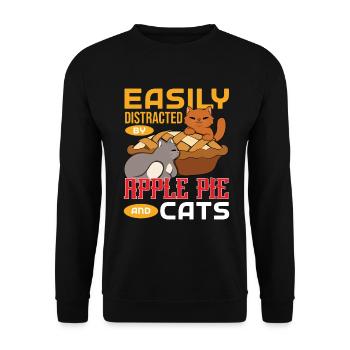 Apple pie - Unisex Sweatshirt - black - Front - Alina (178cm) & Michal (187cm)