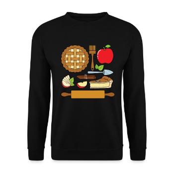 Apple pie - Unisex Sweatshirt - black - Front - Alina (178cm) & Michal (187cm)