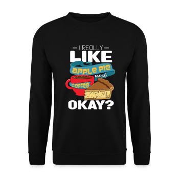 Apple pie - Unisex Sweatshirt - black - Front - Alina (178cm) & Michal (187cm)